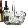 Oval Black Wire Basket